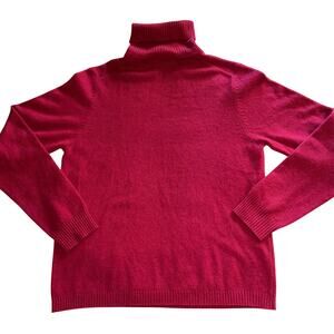Brooks Brothers Women's Medium Pullover Turtleneck Sweater Dark red Cashmere